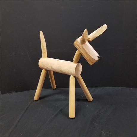 Wood Stick Figure Reindeer