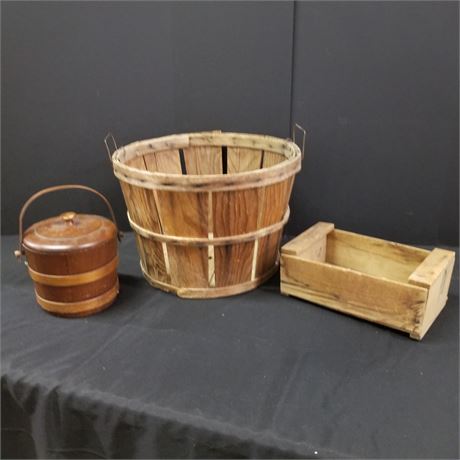 Wood Container Trio