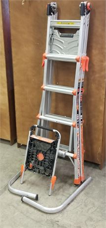 15' Little Giant Folding Utility Ladder w/ Accessories