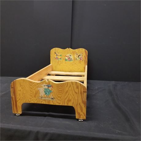 Vintage Wooden Doll Bed