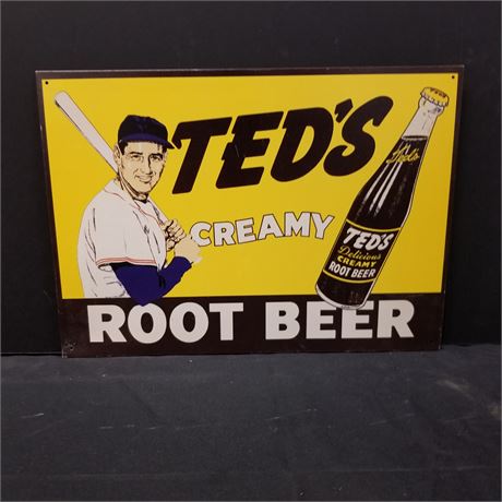 Metal Reproduction Root Beer Sign - 16x11