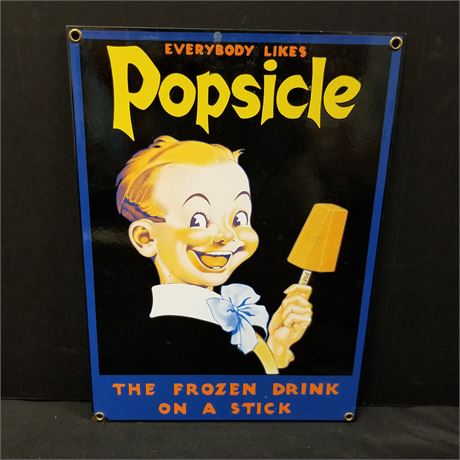 Retro Metal Popsicle Sign - 9x12