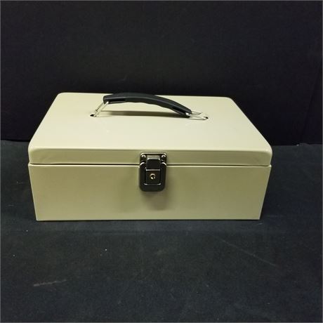 Locking Metal Cashbox w/ Keys