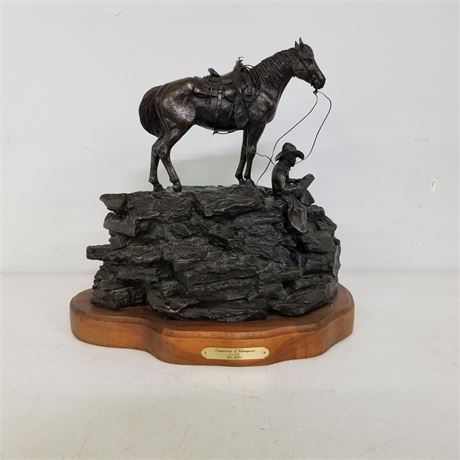 Signed and Numbered (24/50) "Tomorrow A Champion" Bronze by Bill Raines