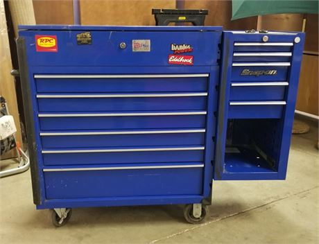 Snap-On Rolling, Locking Tool Box w/ Keys and Side Box