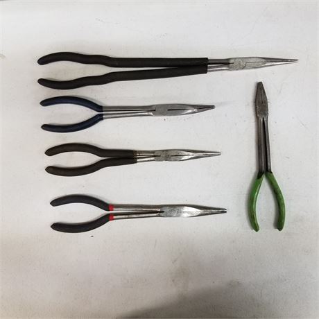 Long Needle Nose Specialty Pliers 5pc