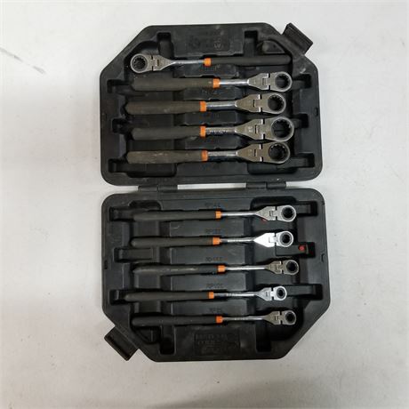 Nice MATCO SAE 10pc Ratchet Flex Wrench Set with Case