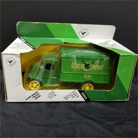 Collectible John Deere Toy Truck Bank (New In Box)
