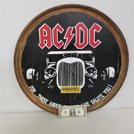Collectible Artist's Repro AC/DC...23" Diameter