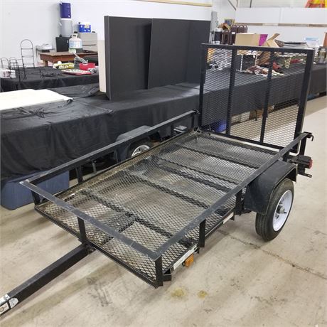 Nice Drop Ramp Utility Trailer w/ Title...7ft x 52"