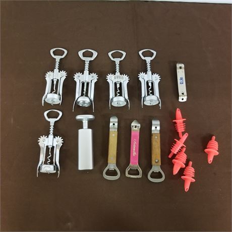 Assorted Wine & Bottle Openers