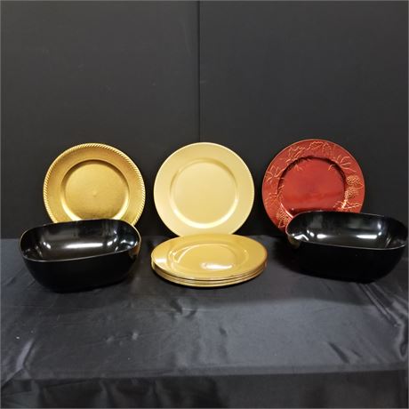Assorted Charger Servers & Bowls