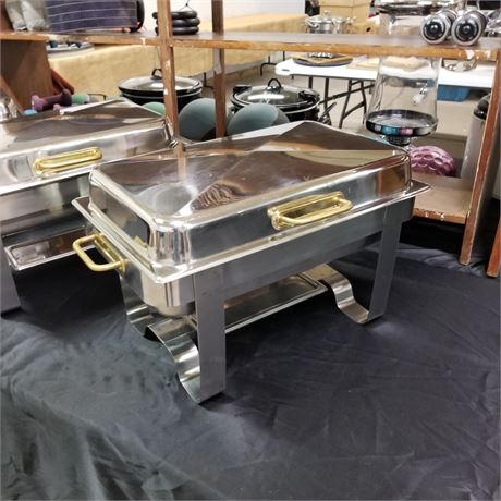 4 Stainless Hotel Pan Server w/ Pans