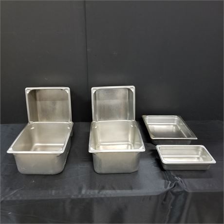 Assorted Stainless Pan Liners...12x10x7 (4)