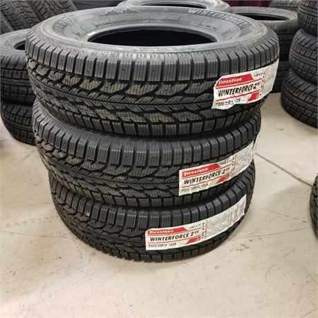 3 New Firestone Winterforce 2...P225/75 R15 Tires