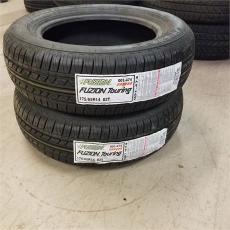 2 New Fuzion Touring 175/65 R14 Tires