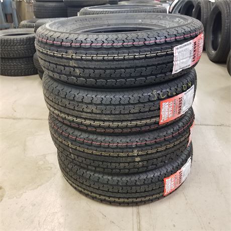 4 New PowerKing TowMax ST205/75 R14 Trailer Tires