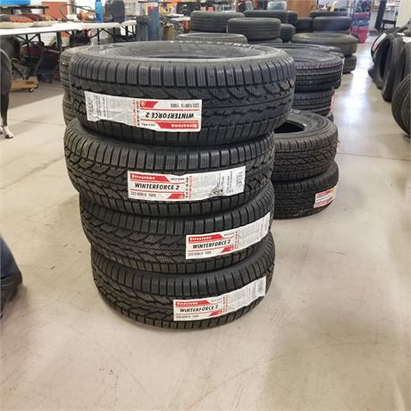 4 New Firestone WinterForce2 225/65 R16 Tires