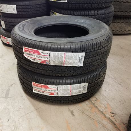 2 New Firestone Champion 215/70 R15 Tires