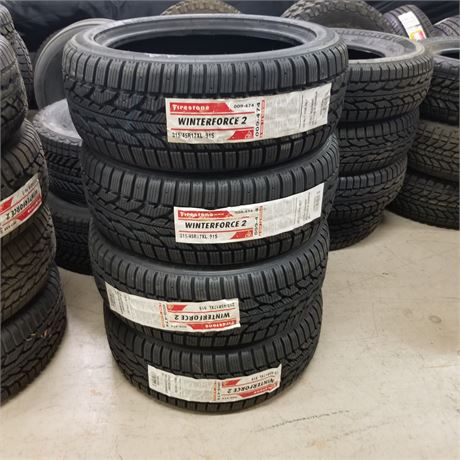 4 New Firestone WinterForce2 215/45 R17 XL Tires