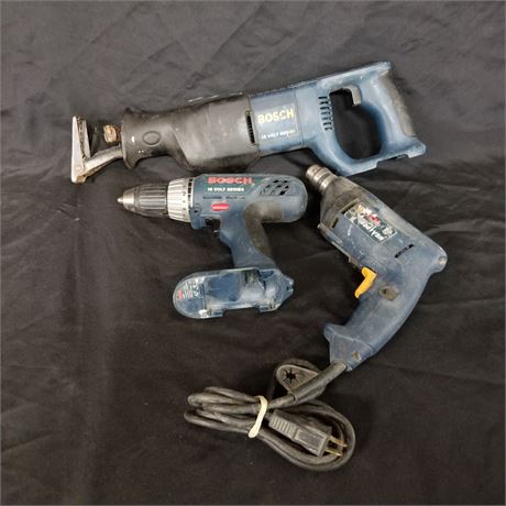 Bosch Cordless Tools & Plug-In Drill (Needs Battery/Charger)