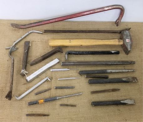 Assorted Punches//Hand Sledge//Demolition Bars