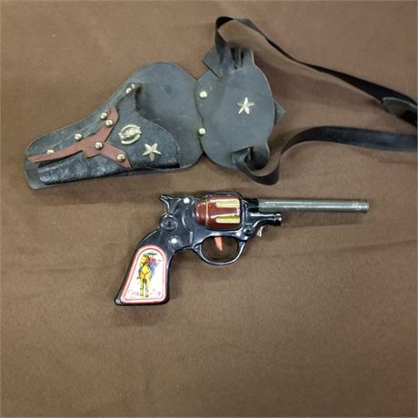 Vintage Cowboy Toy Gun & Holster
