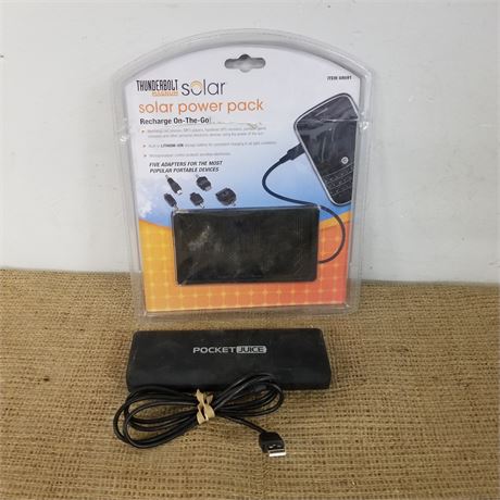 New Solar Powered Pack & Pocket Charger