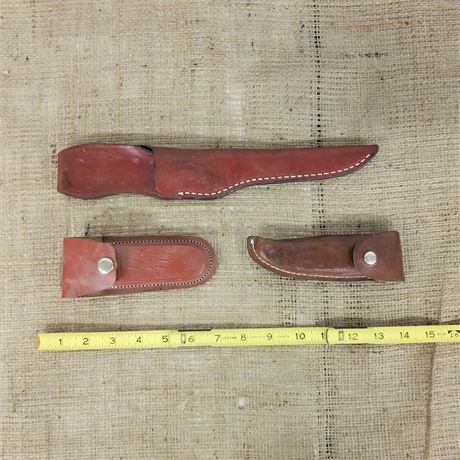 3 Leather Knife Sheaths