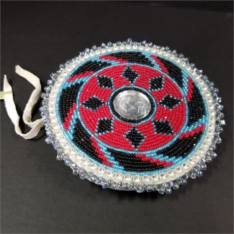 Native American Beaded Compact Case/Coin Purse