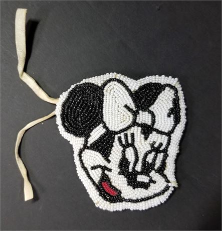 Native American Beaded Minnie Mouse Hair Tie