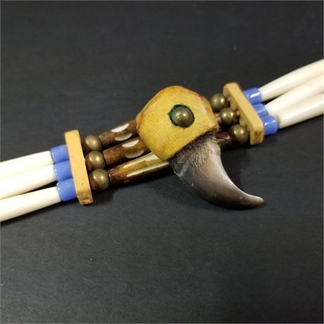 Native American Beaded Claw Choker