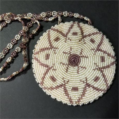 Native American Beaded Medallion Necklace