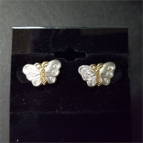 Montana Silversmiths Butterfly Earrings...1/2"