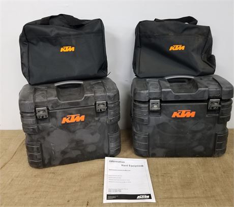 KTM Hard Saddle Bags w/ Liners...19x11x15