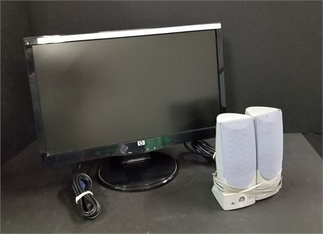 20" HP Monitor & Sony Computer Speakers
