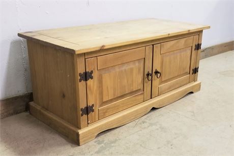 Natural Wood Coffee Table/Cabinet...40x18x17