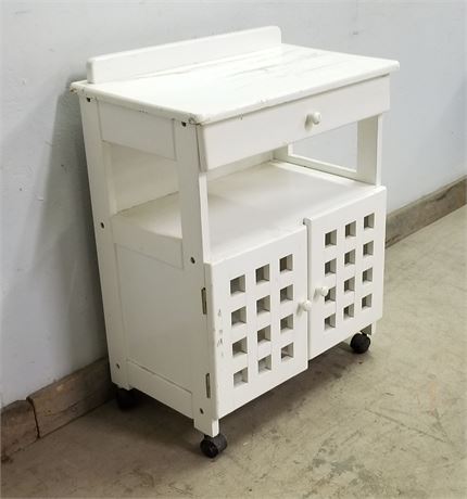 Rolling White Utility Cabinet...24x15x29