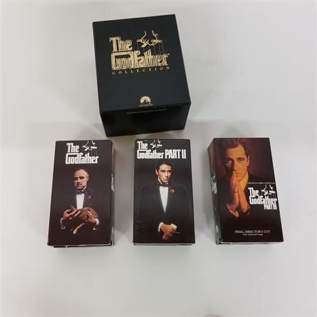 Collectible Godfather 1-3 Boxed VCR Set