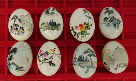 Hand Painted Eggs Signed by Artist