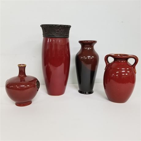 Nice Vase Trio & Bottle