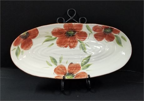 Collectible Bizzirri Italian Designer Plate with Metal Stand