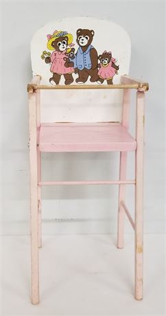 Collectible Wood Doll High Chair