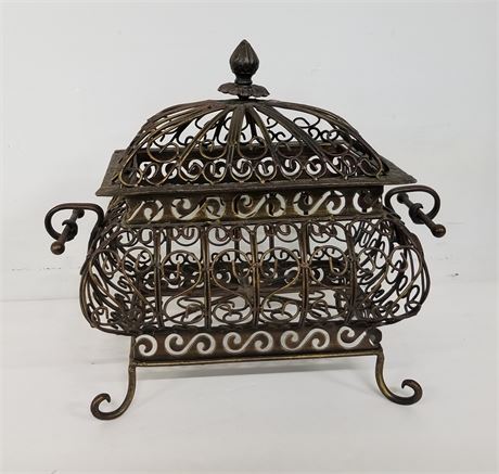 Ornate Metal Lidded Container