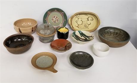 Assorted Handthrown Pottery