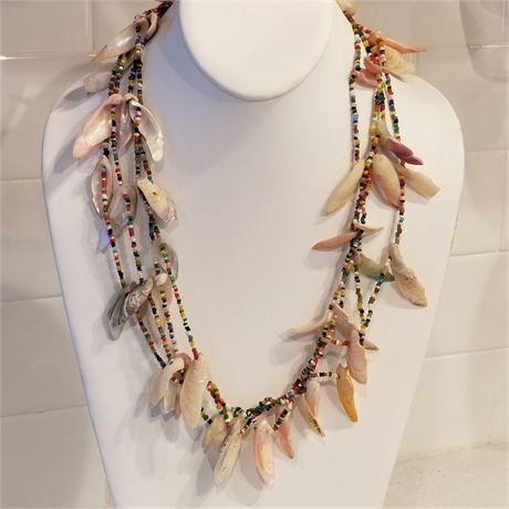Stunning Abalone Shell Beaded Necklace