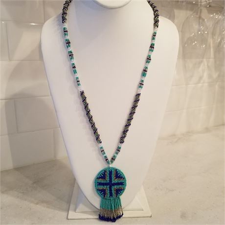 Beaded Medallion Necklace