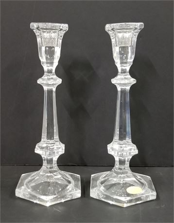 Collectible German Crystal Candle Holders...12"