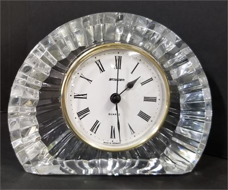 German Crystal Table Clock