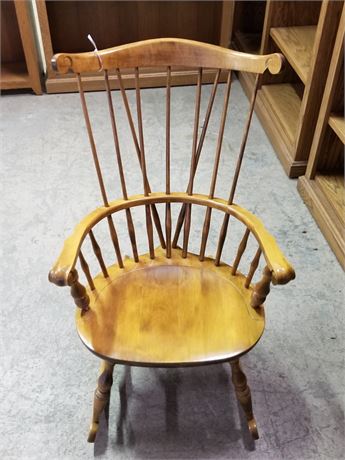 Antique Refinished Hardwood Rocking Chair